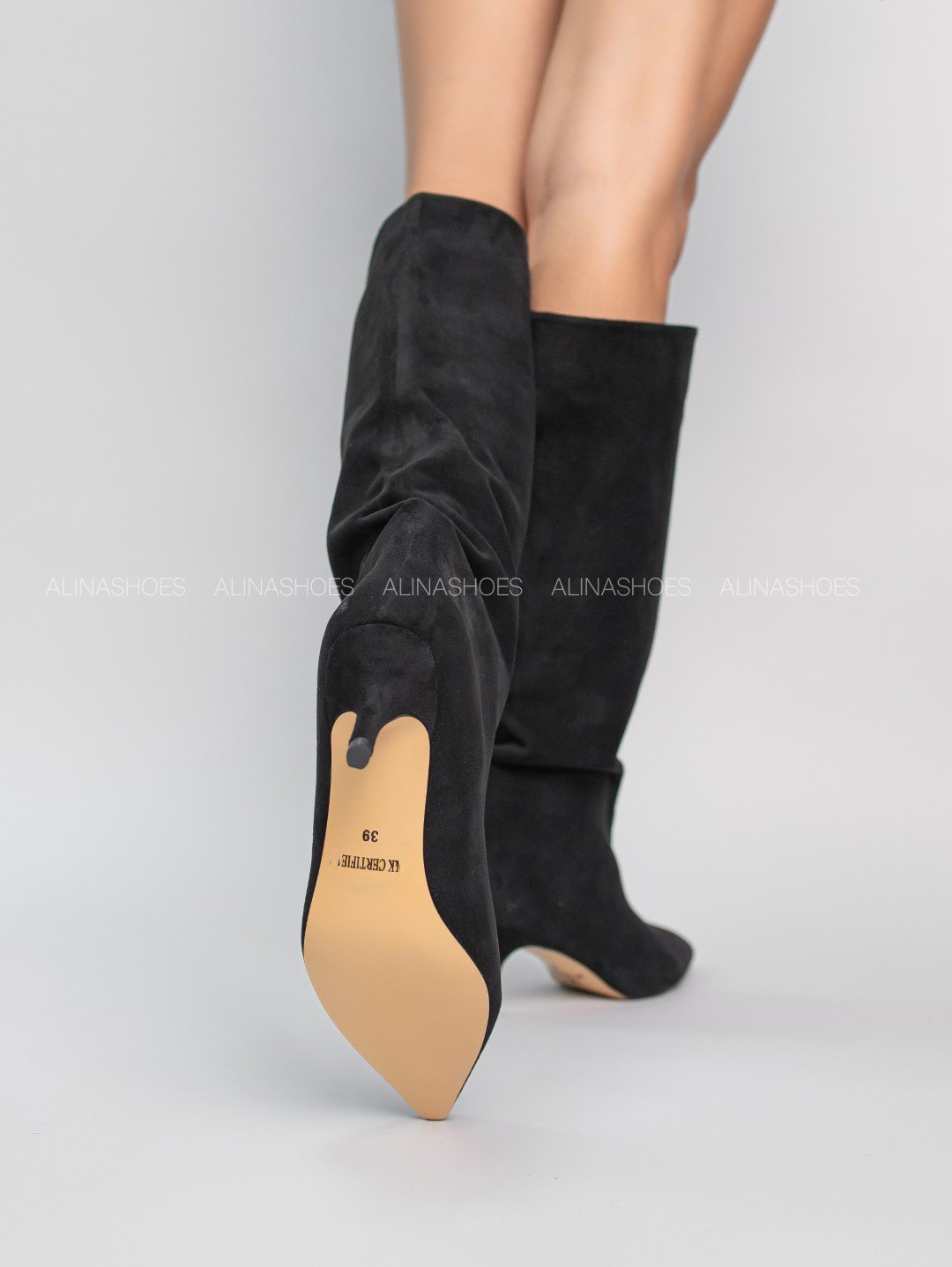 Сапоги alinashoes black 38 купить,NaN