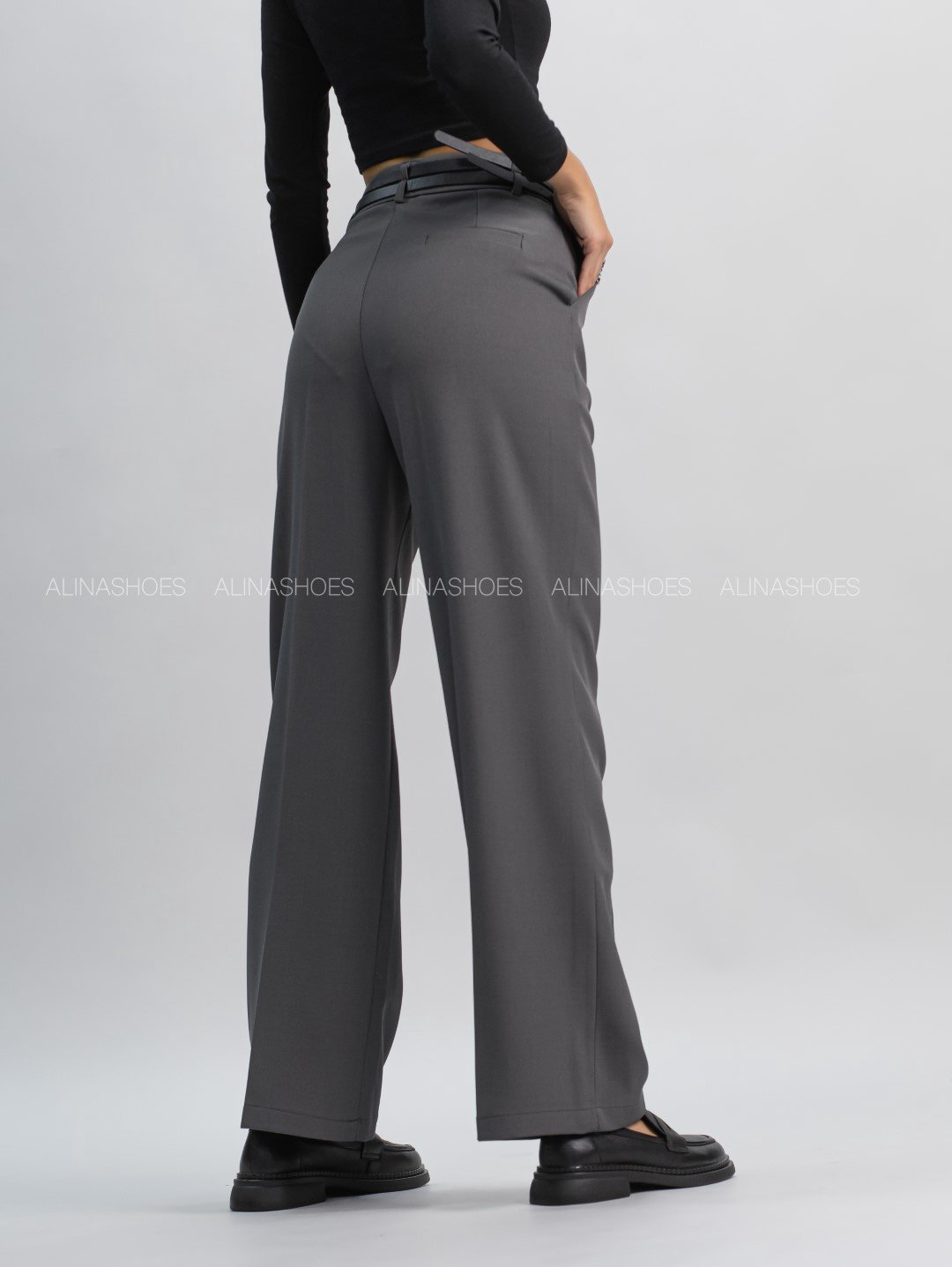 Повседневные брюки alinashoes серый купить,NaN