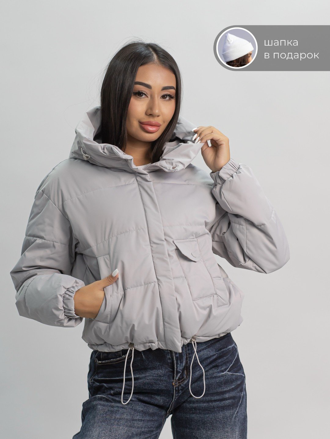 Демисезонная куртка alinashoes серый купить,NaN