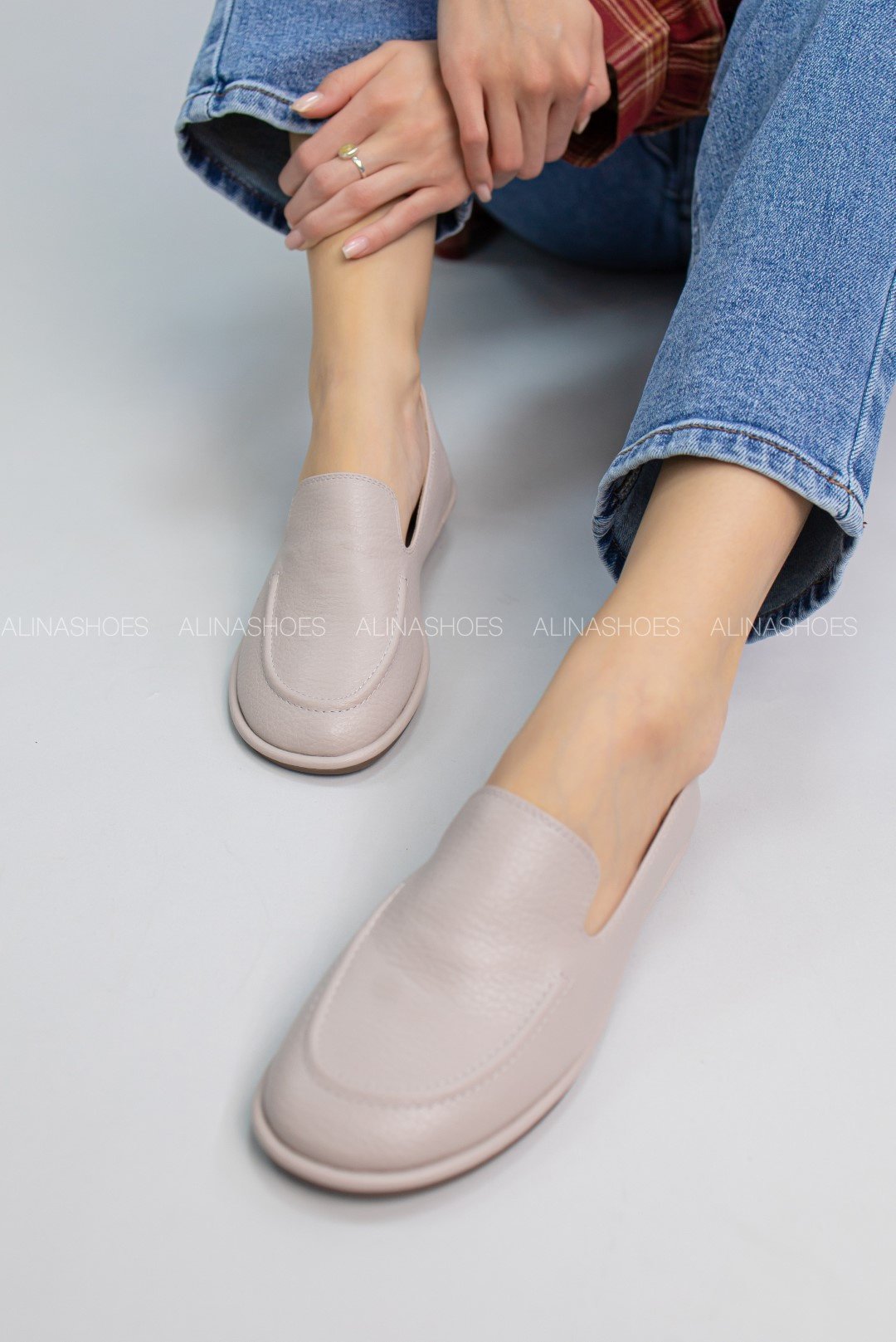 Мокасины alinashoes серый купить,NaN