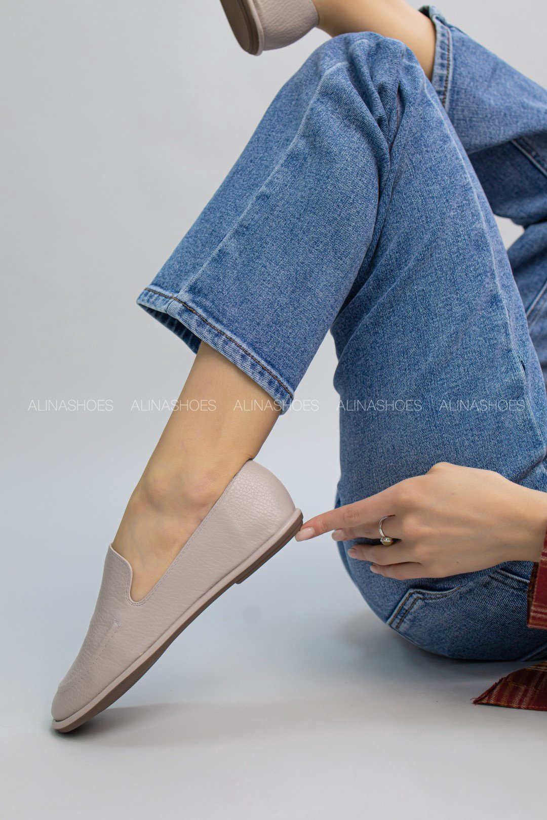 Мокасины alinashoes серый купить,NaN