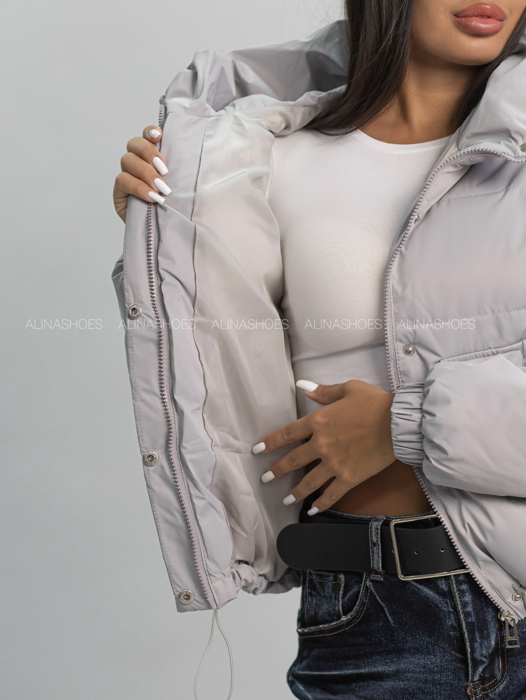 Демисезонная куртка alinashoes серый купить,NaN