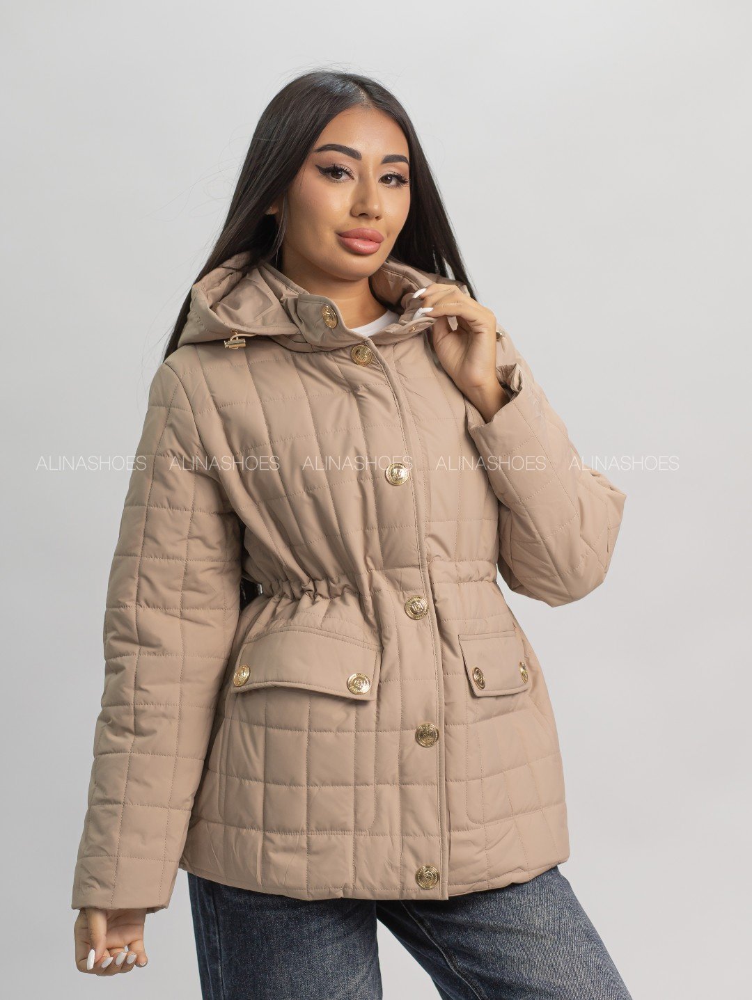 Демисезонная куртка alinashoes бежевый купить,NaN