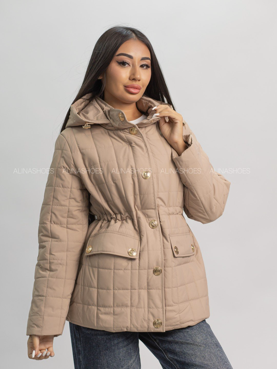 Демисезонная куртка alinashoes бежевый купить,NaN