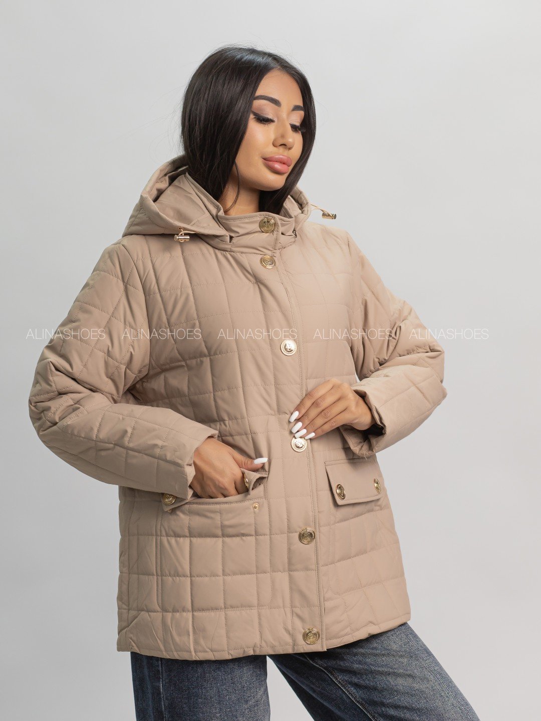 Демисезонная куртка alinashoes бежевый купить,NaN