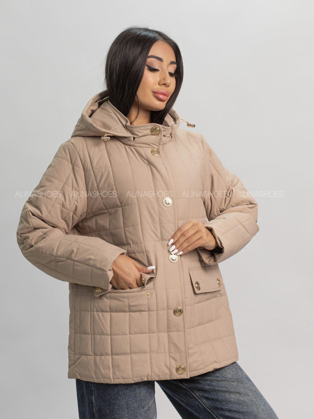 Демисезонная куртка alinashoes бежевый купить,NaN