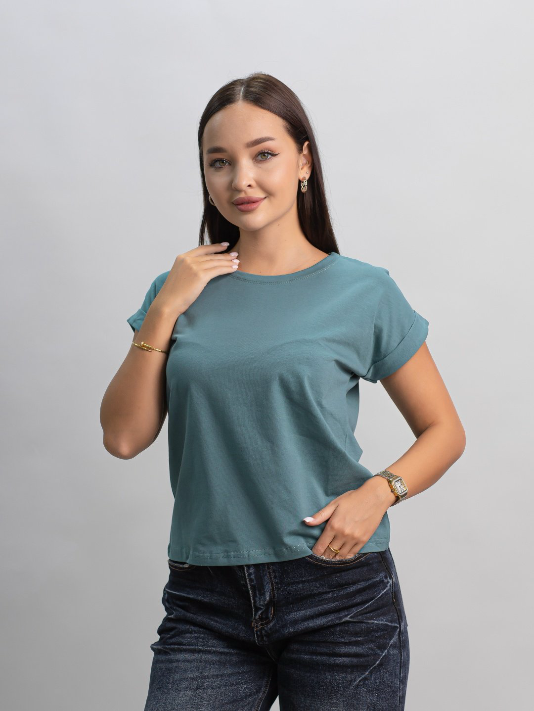Футболка alinashoes без принта хаки one size купить,NaN