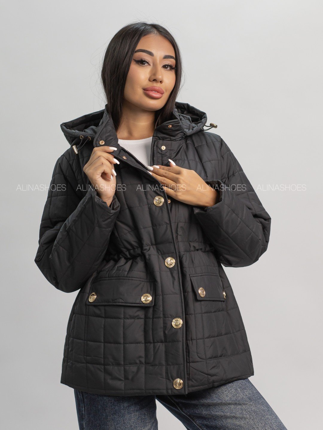 Демисезонная куртка alinashoes черный купить,NaN