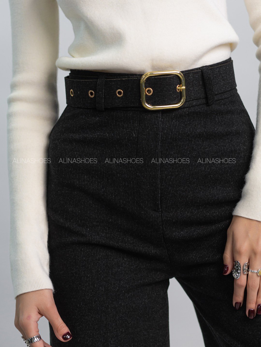 Повседневные брюки alinashoes черный купить,NaN