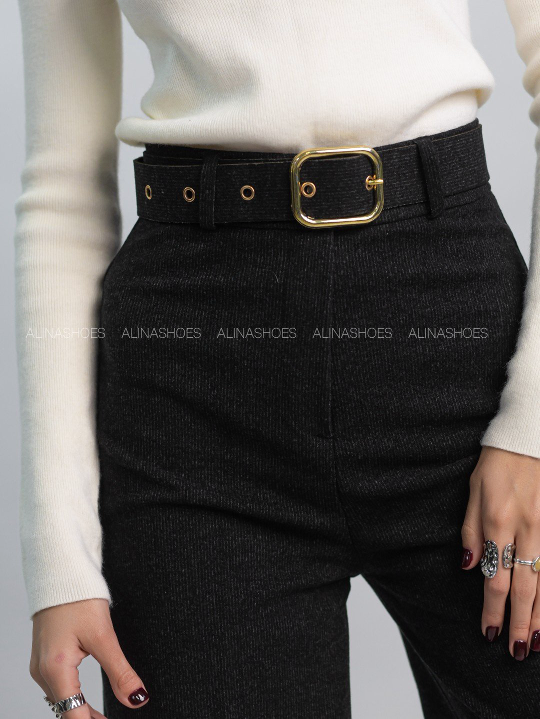 Повседневные брюки alinashoes черный купить,NaN