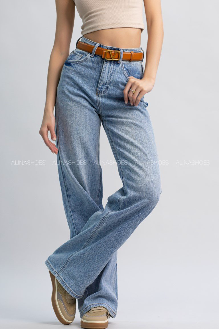 Джинсы прямые alinashoes голубой купить,NaN