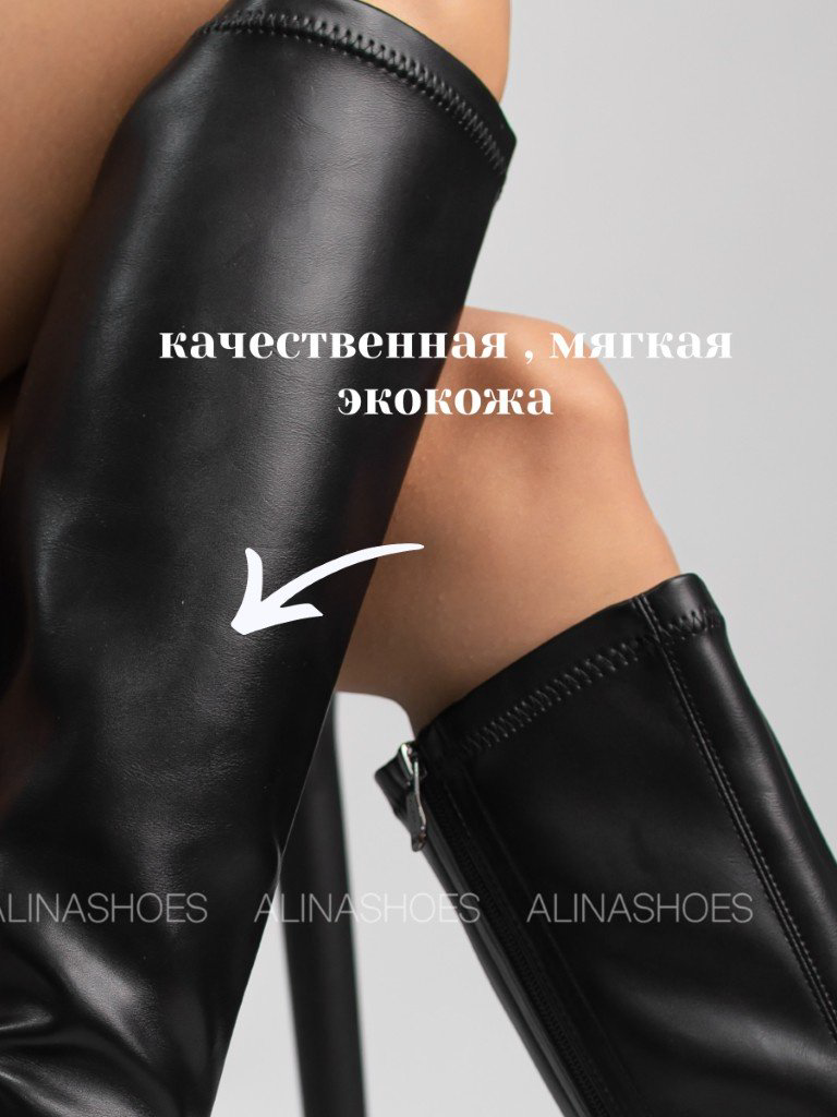 Сапоги alinashoes черный купить,NaN