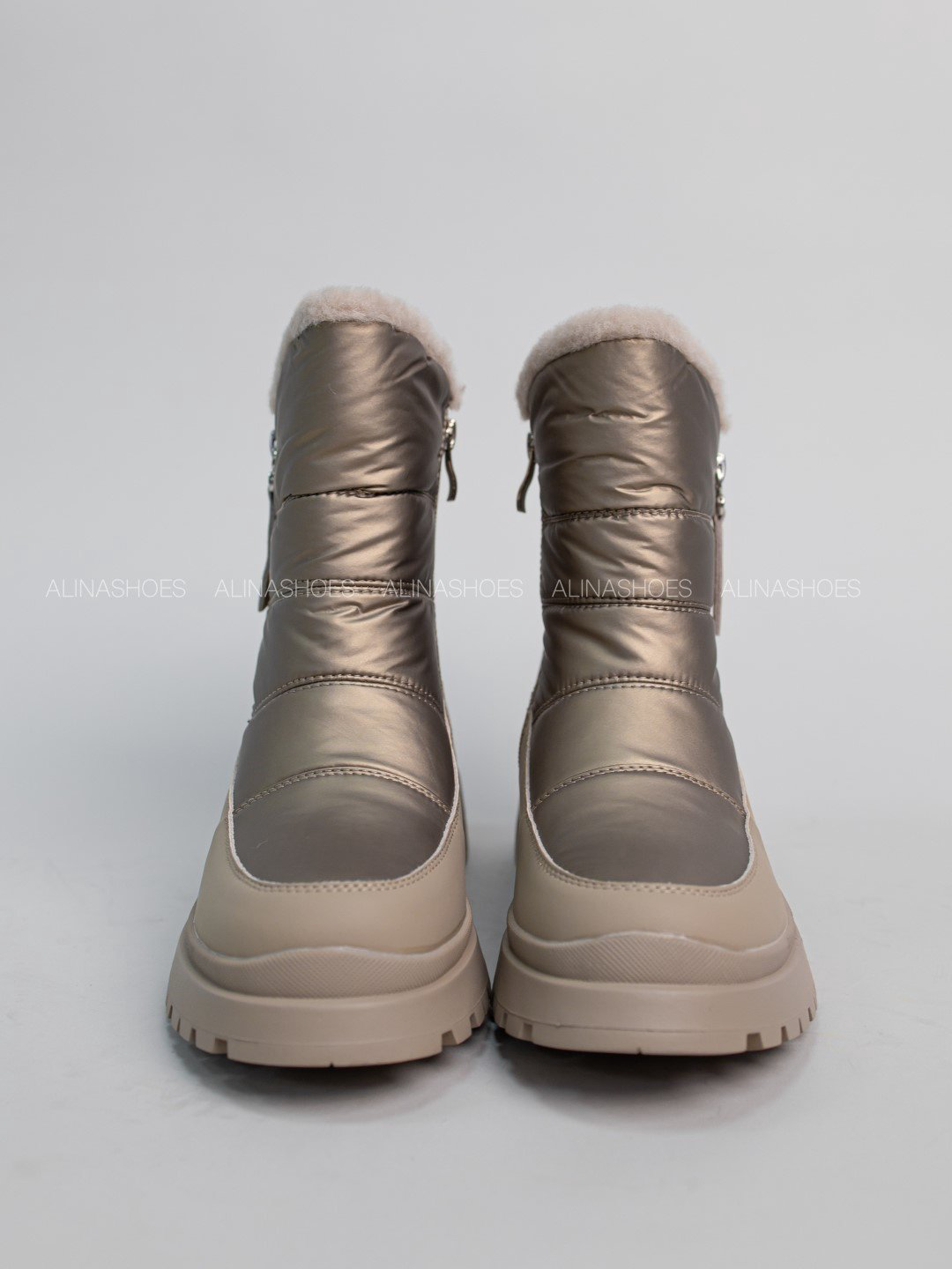 Дутики alinashoes бежевый купить,NaN