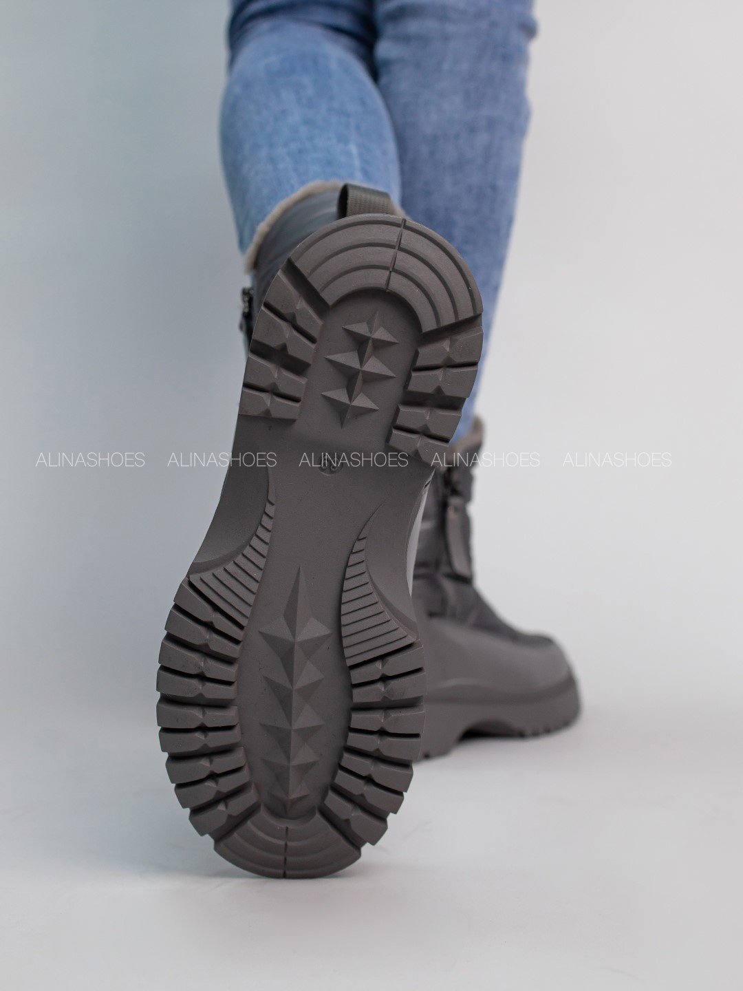 Дутики alinashoes серый купить,NaN