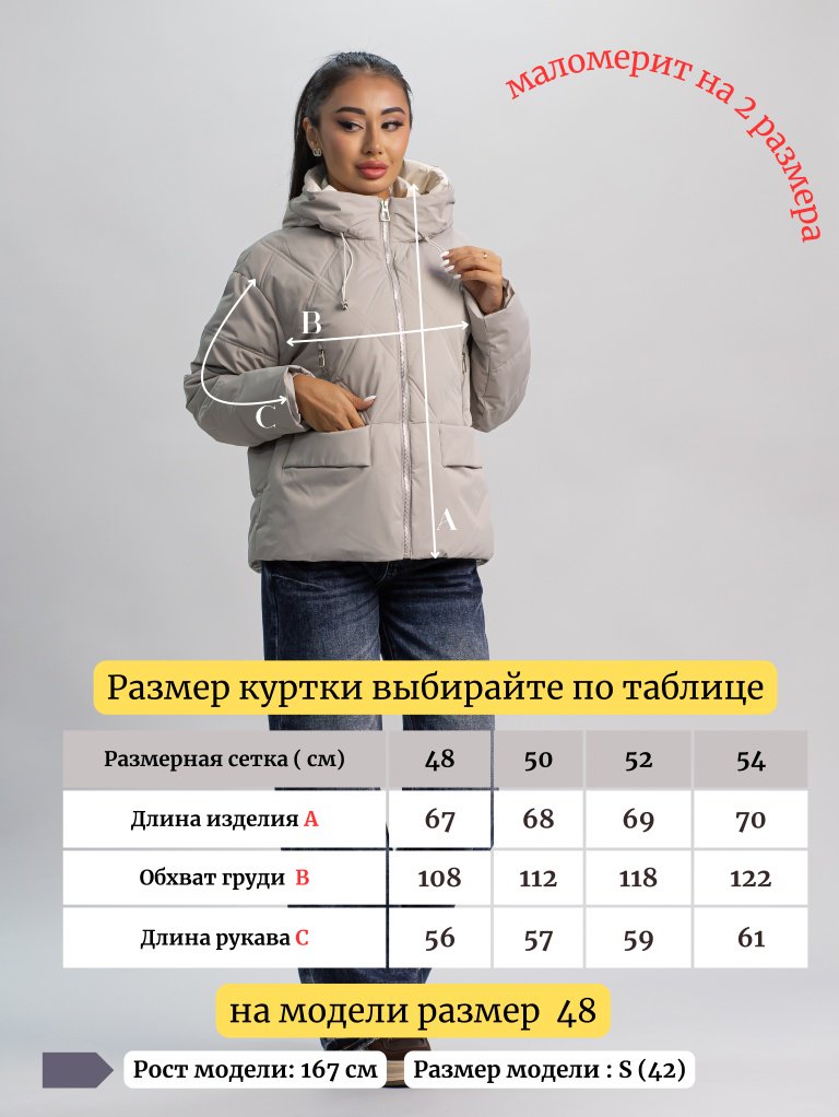 Демисезонная куртка alinashoes светло-бежевый купить,NaN