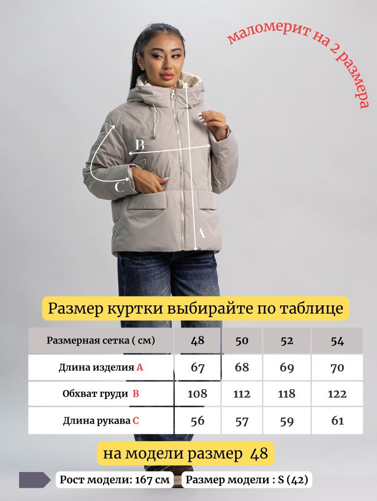 Демисезонная куртка alinashoes светло-бежевый купить,NaN