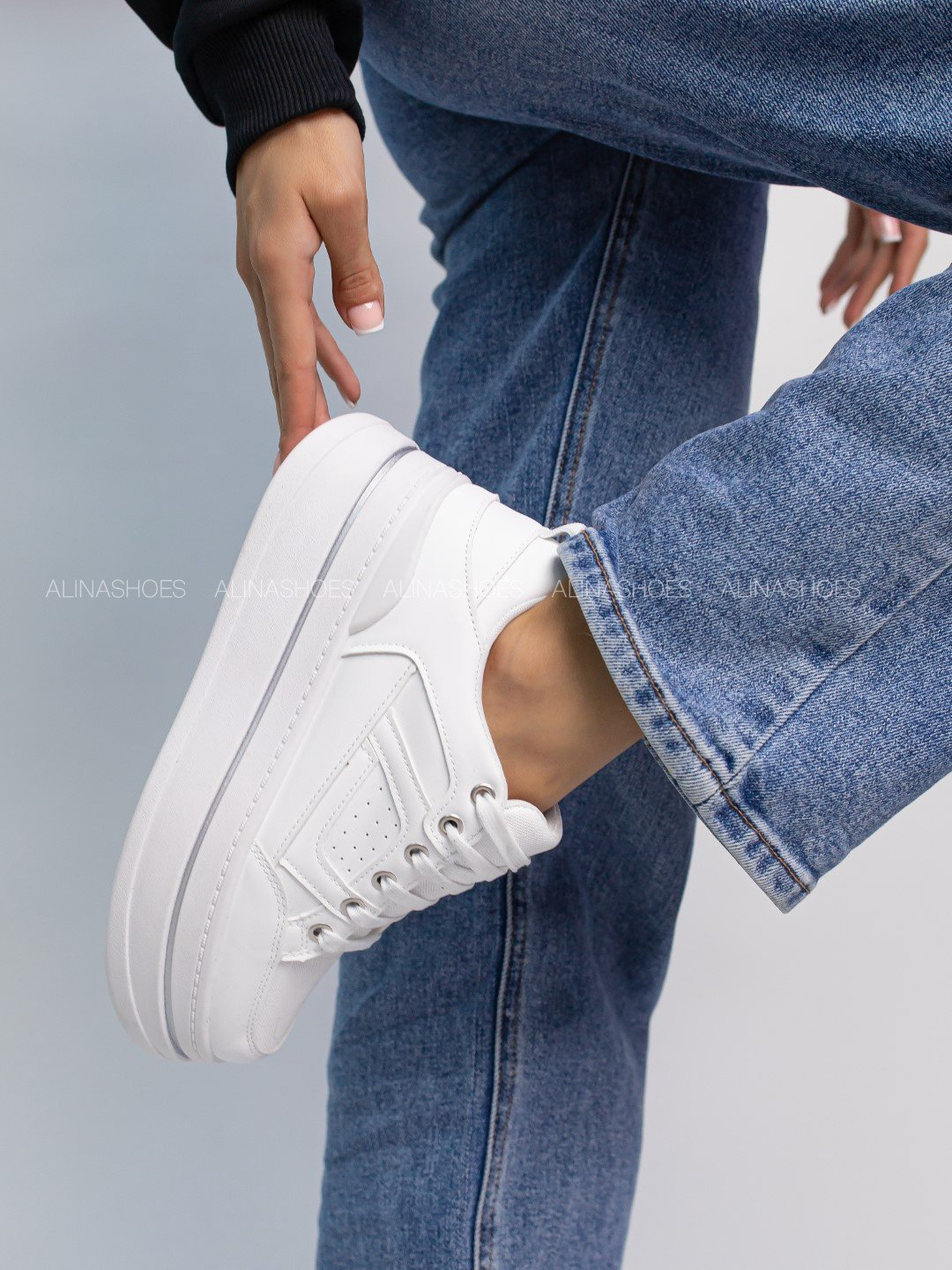 Кроссовки alinashoes 26AS051-6500t-zar белый купить,NaN