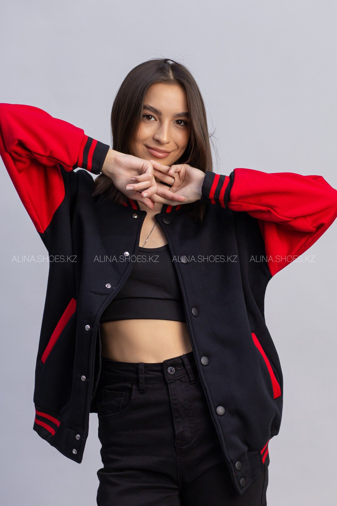 Бомбер alinashoes черный купить,NaN