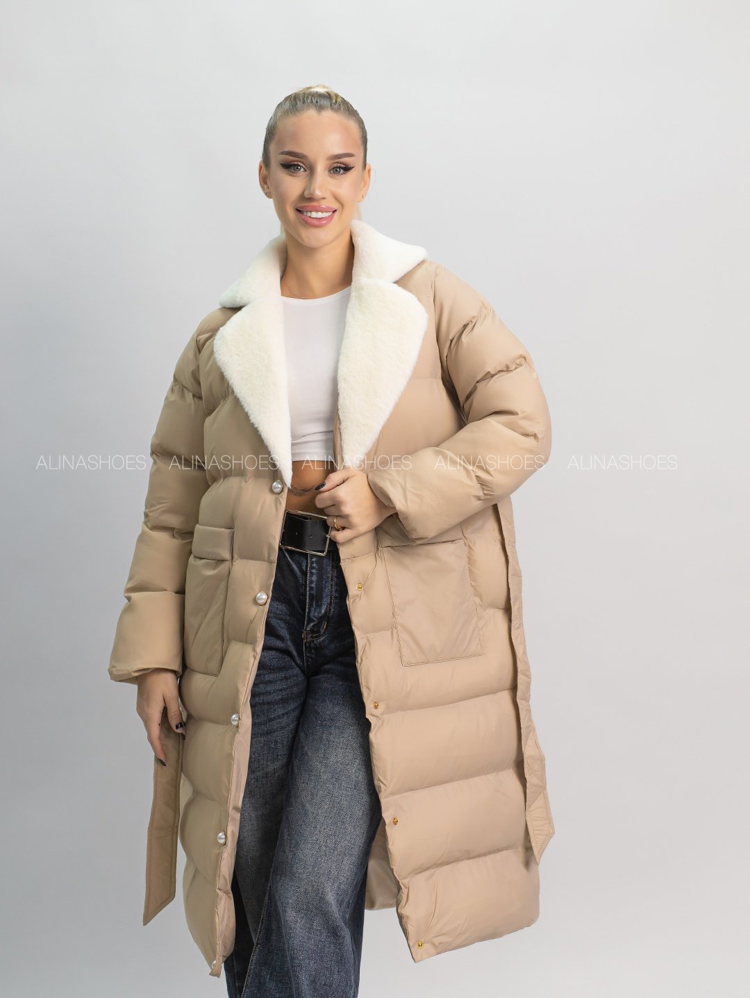 Демисезонная куртка alinashoes бежевый купить,NaN