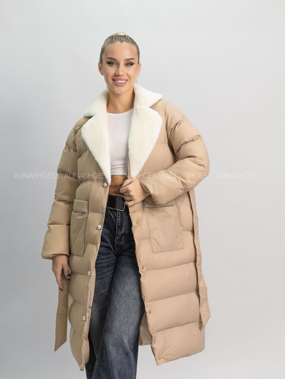 Демисезонная куртка alinashoes бежевый купить,NaN