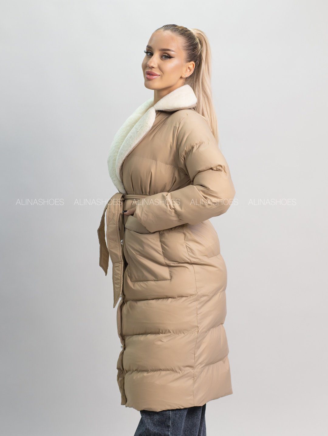 Демисезонная куртка alinashoes бежевый купить,NaN