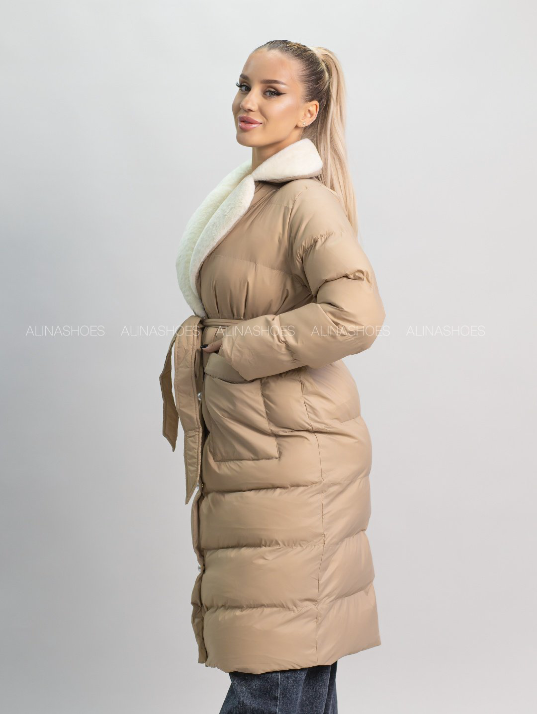 Демисезонная куртка alinashoes бежевый купить,NaN