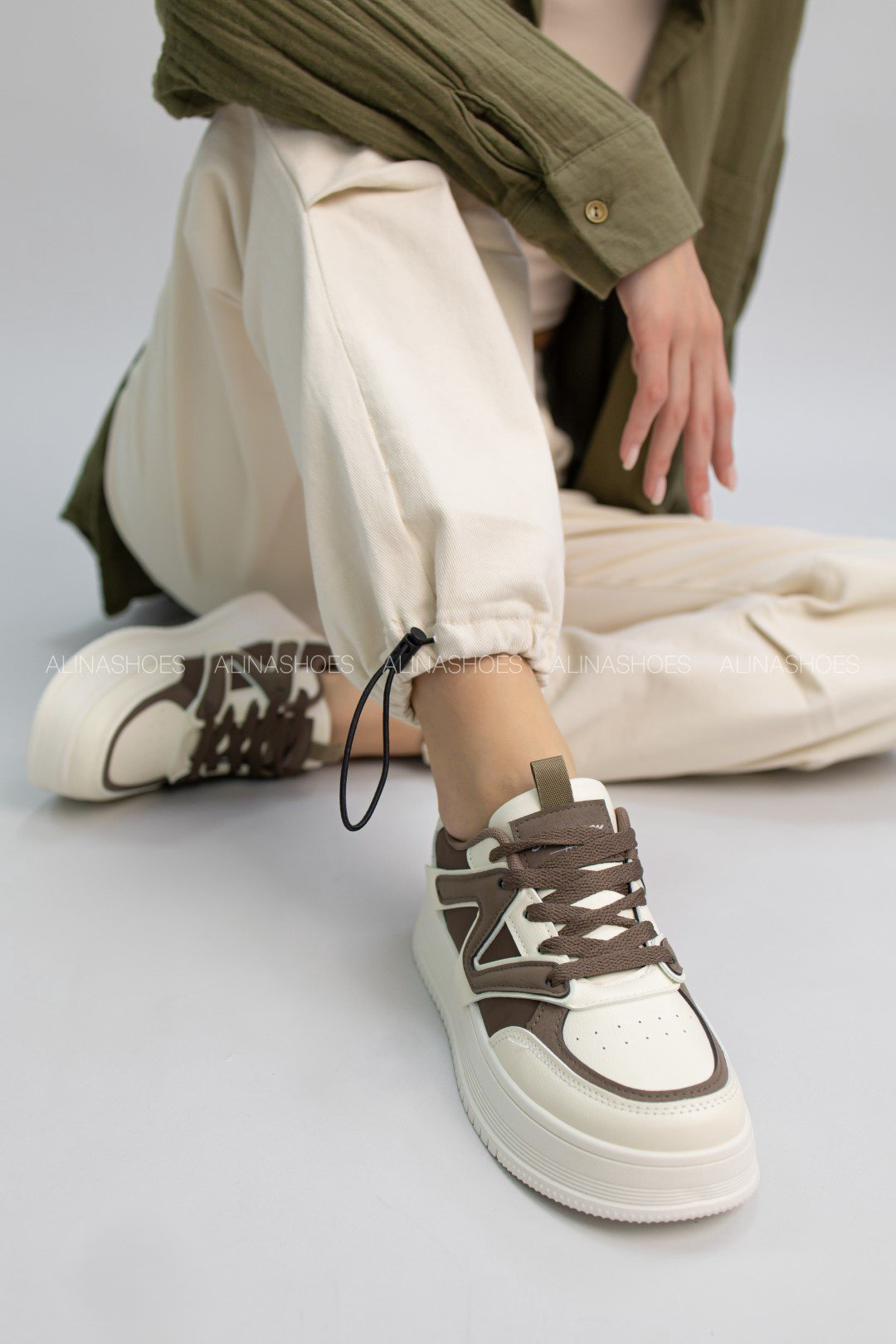 Кроссовки alinashoes коричневый купить,NaN