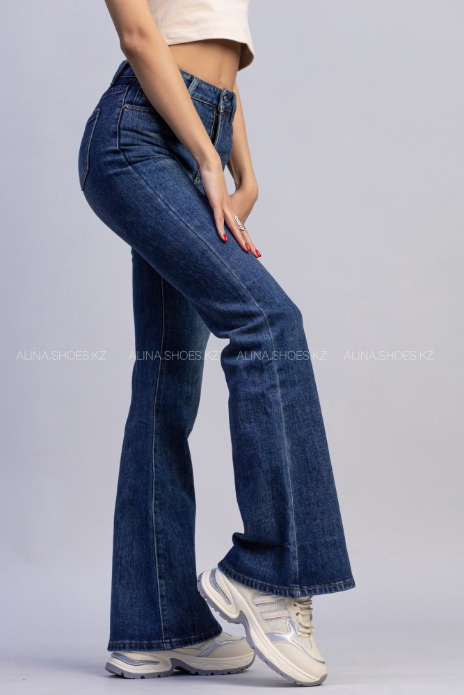 Джинсы клеш alinashoes синий купить,NaN