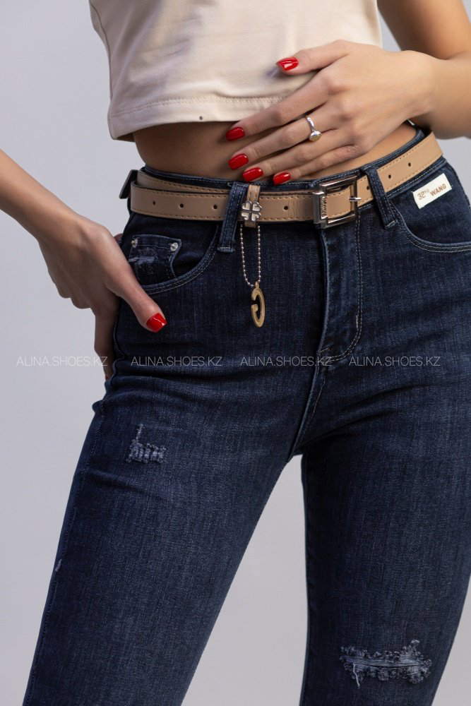 Джинсы узкие alinashoes синий купить,NaN