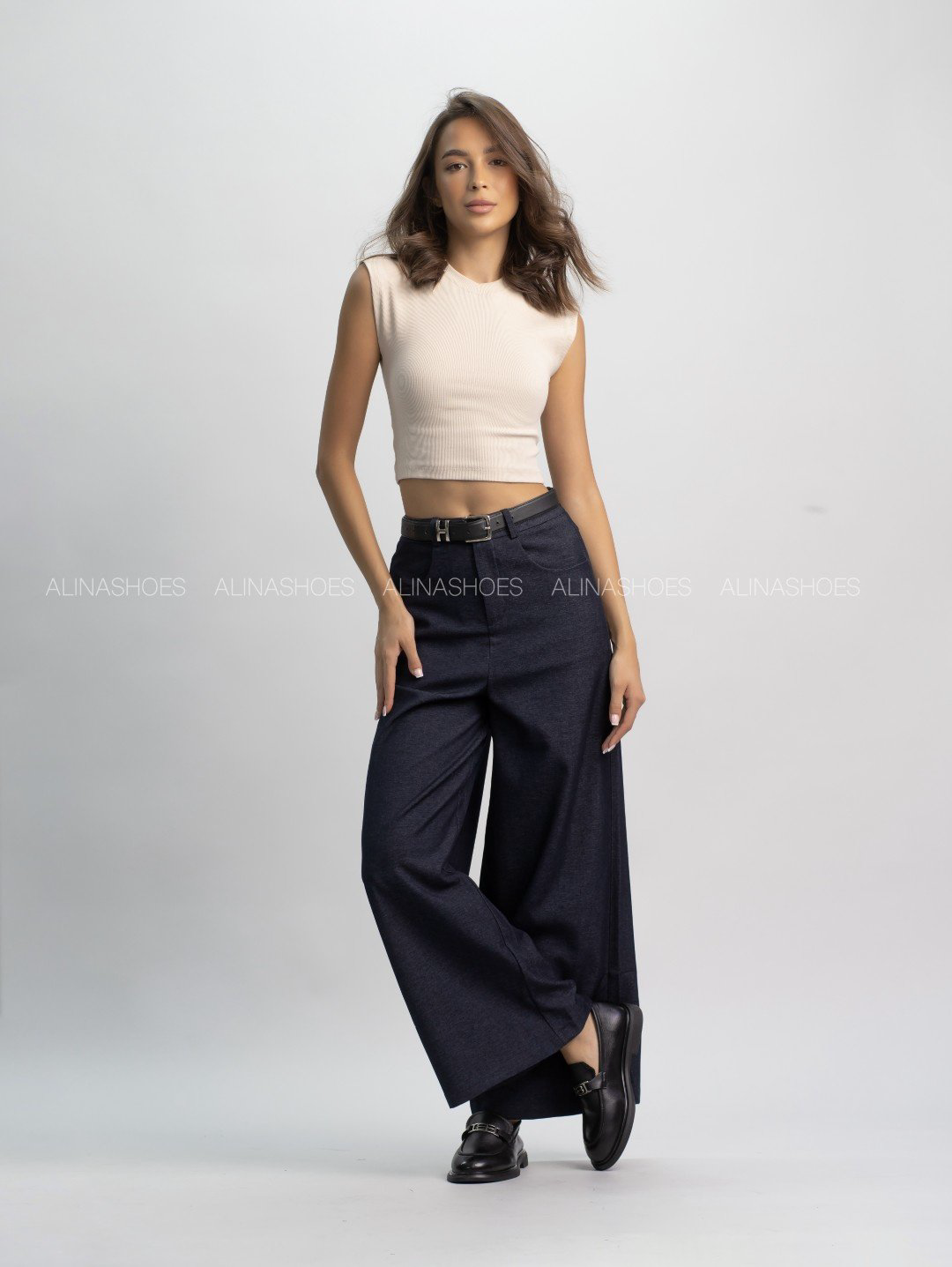 Повседневные брюки alinashoes синий купить,NaN