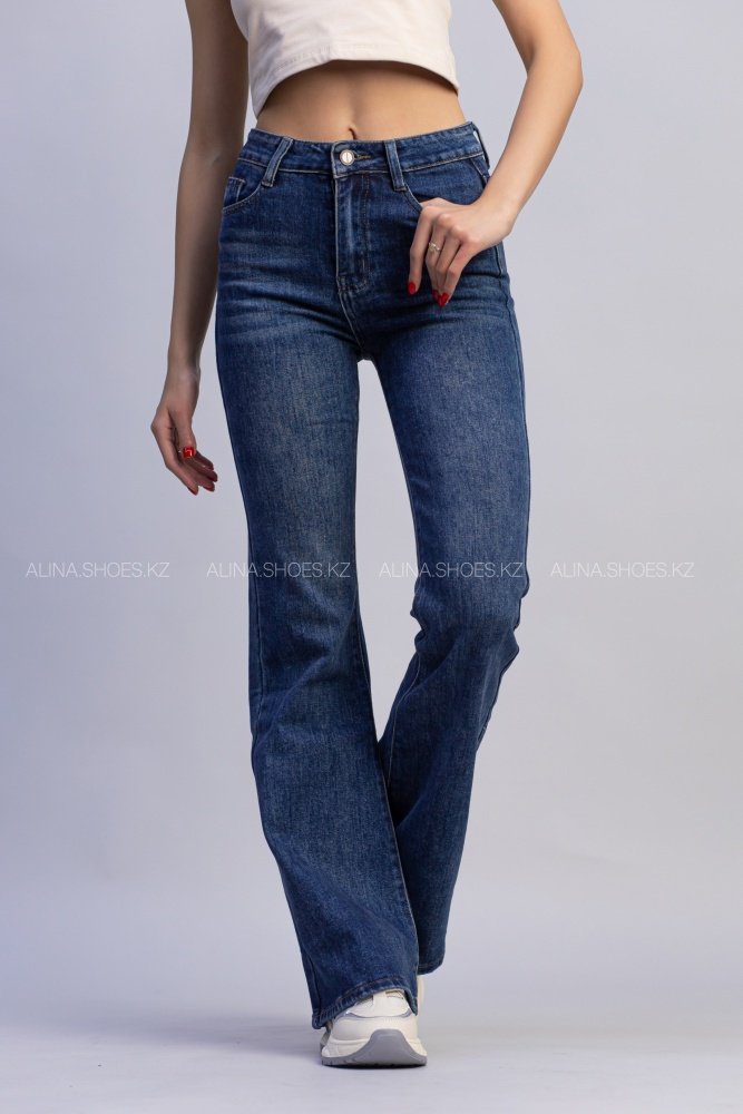 Джинсы клеш alinashoes синий купить,NaN