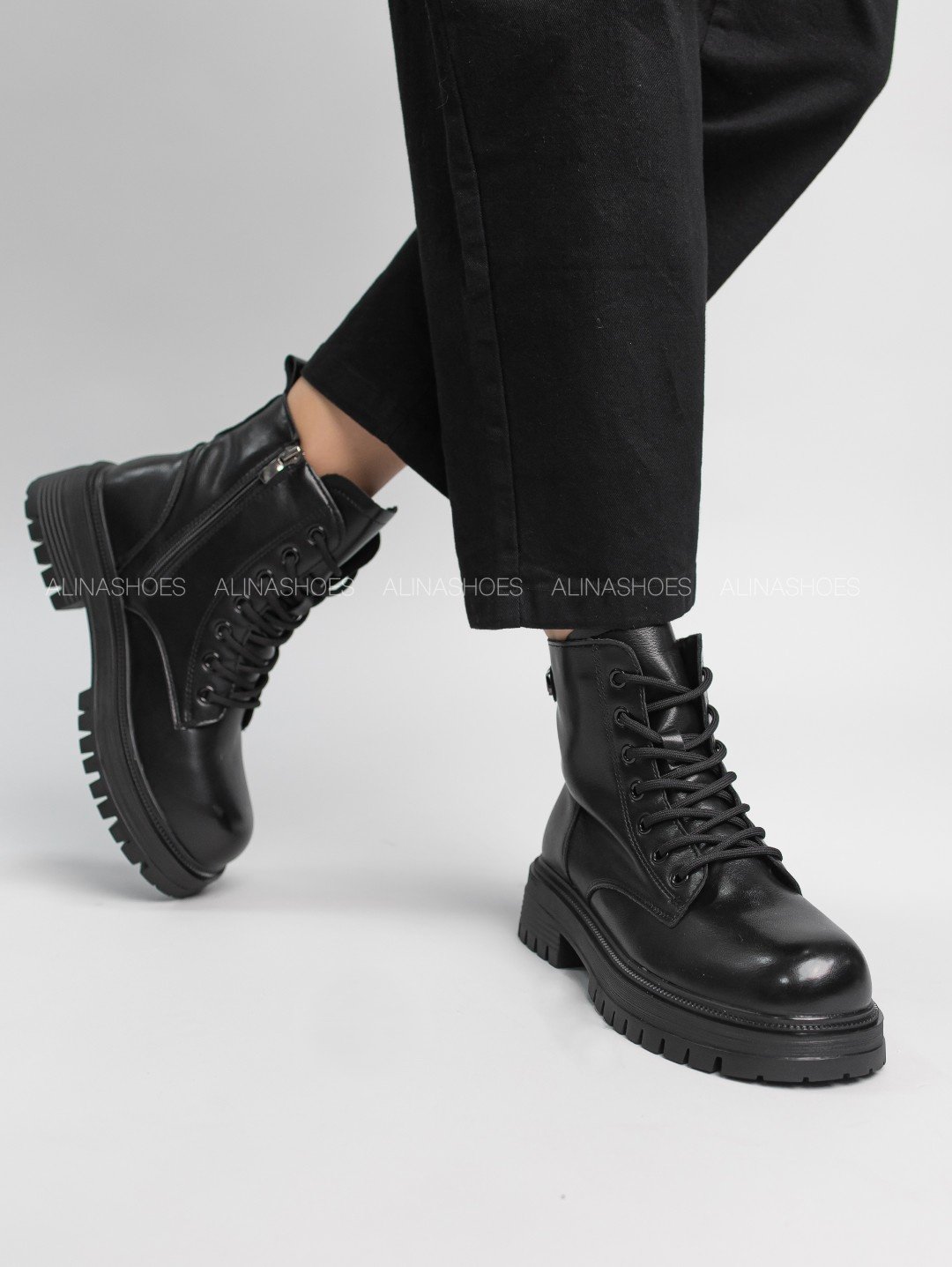 Ботинки alinashoes black 38 купить,NaN