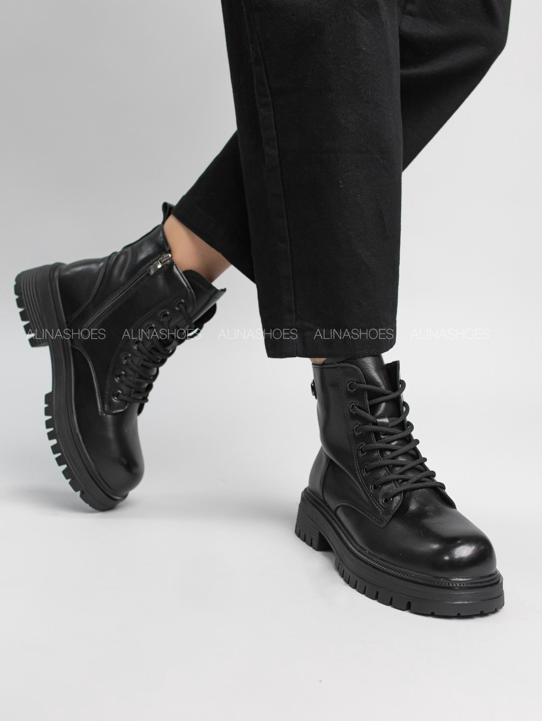 Ботинки alinashoes black 38 купить,NaN