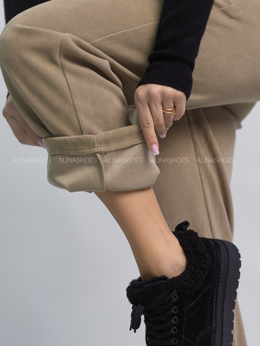 Повседневные брюки alinashoes бежевый купить,NaN