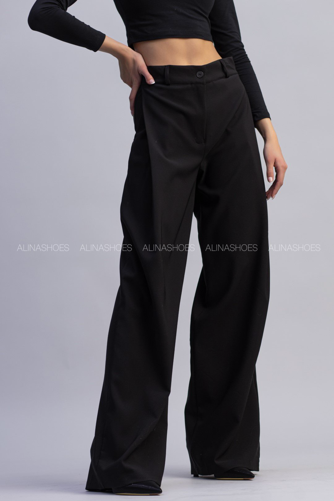 Повседневные брюки alinashoes черный купить,NaN