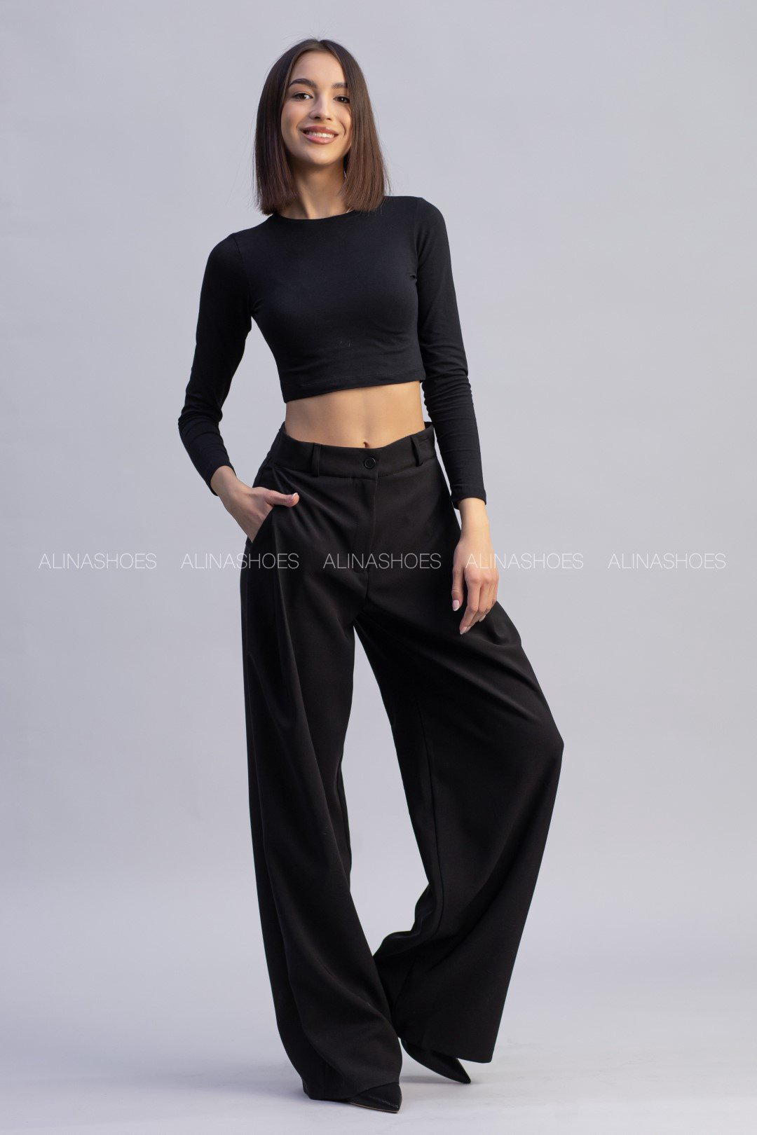 Повседневные брюки alinashoes черный купить,NaN