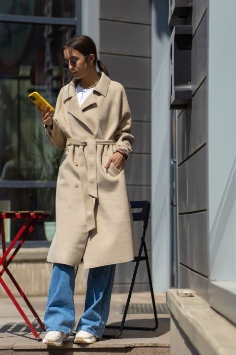 Пальто alinashoes коричневый купить,NaN