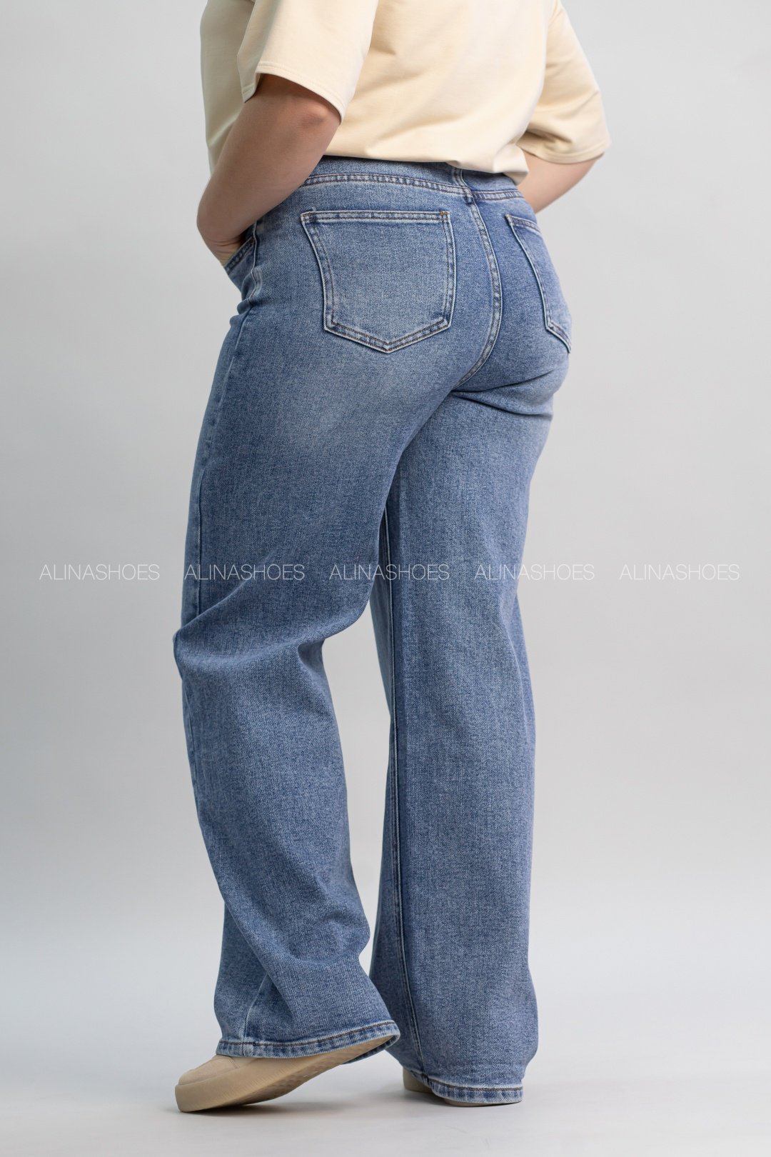 Джинсы прямые alinashoes синий купить,NaN