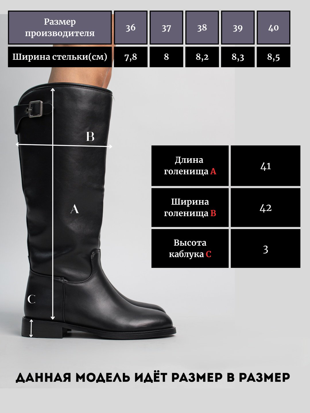Сапоги alinashoes black 40 купить,NaN