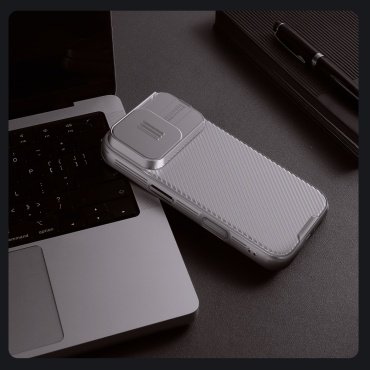 Чехол Nillkin для Apple iPhone 16 Pro серебристый купить,0