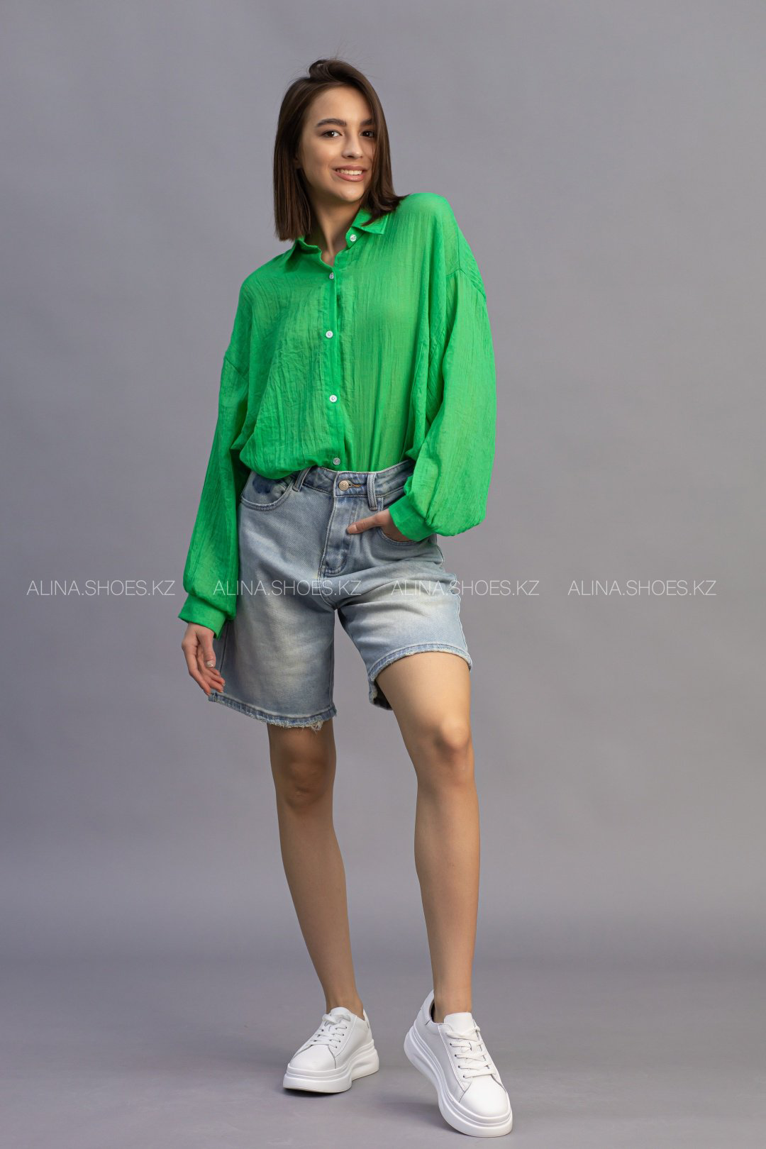 Рубашка alinashoes зеленый купить,NaN