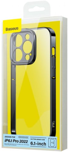 Чехол Baseus для Apple iPhone 14 Pro прозрачный-черный купить,NaN