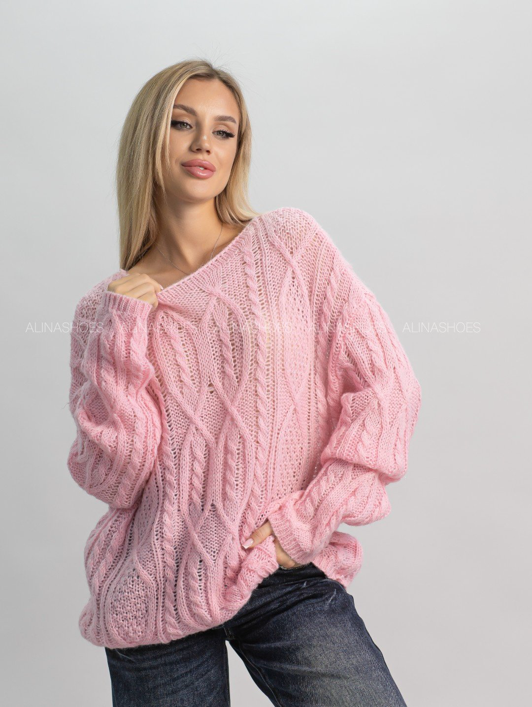Джемпер alinashoes розовый купить,NaN