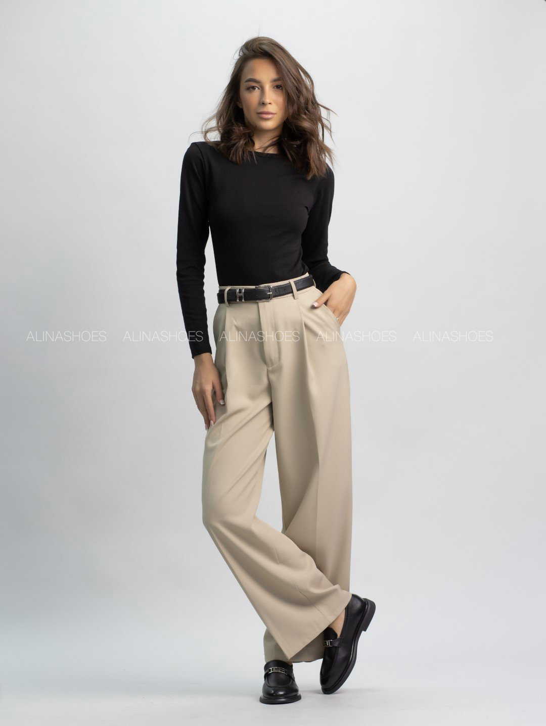 Повседневные брюки alinashoes бежевый купить,NaN