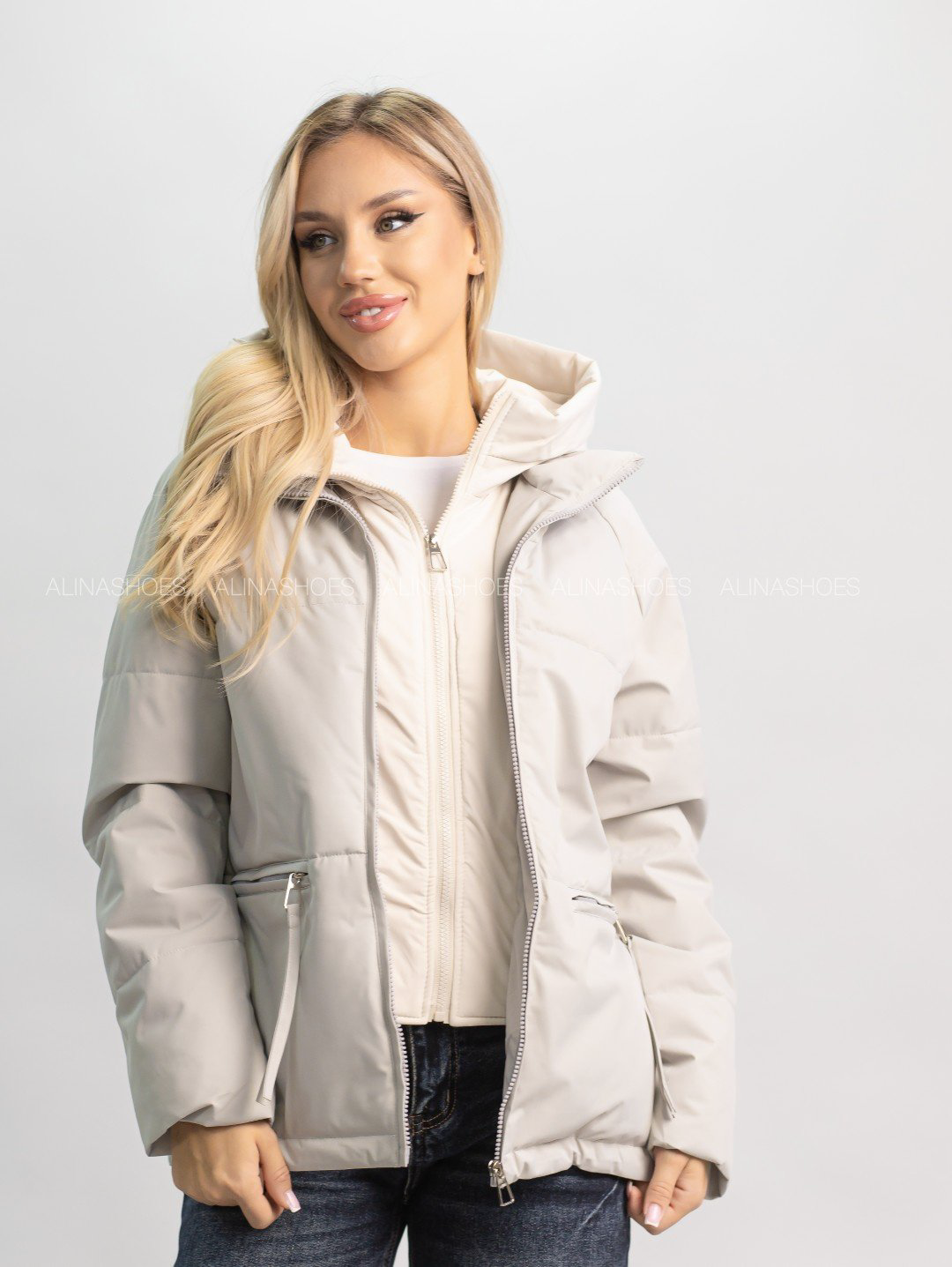 Демисезонная куртка alinashoes серый купить,NaN