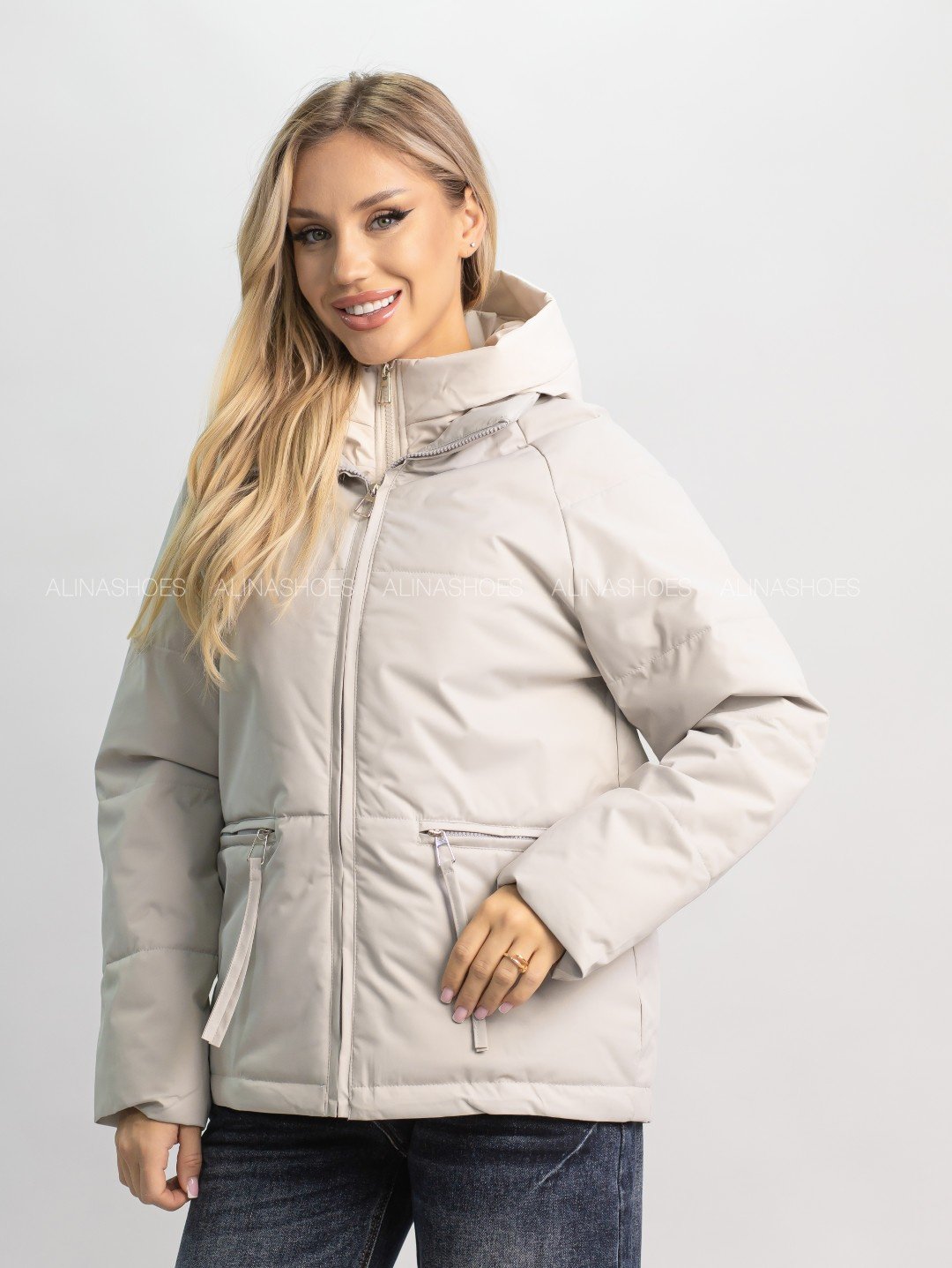 Демисезонная куртка alinashoes серый купить,NaN