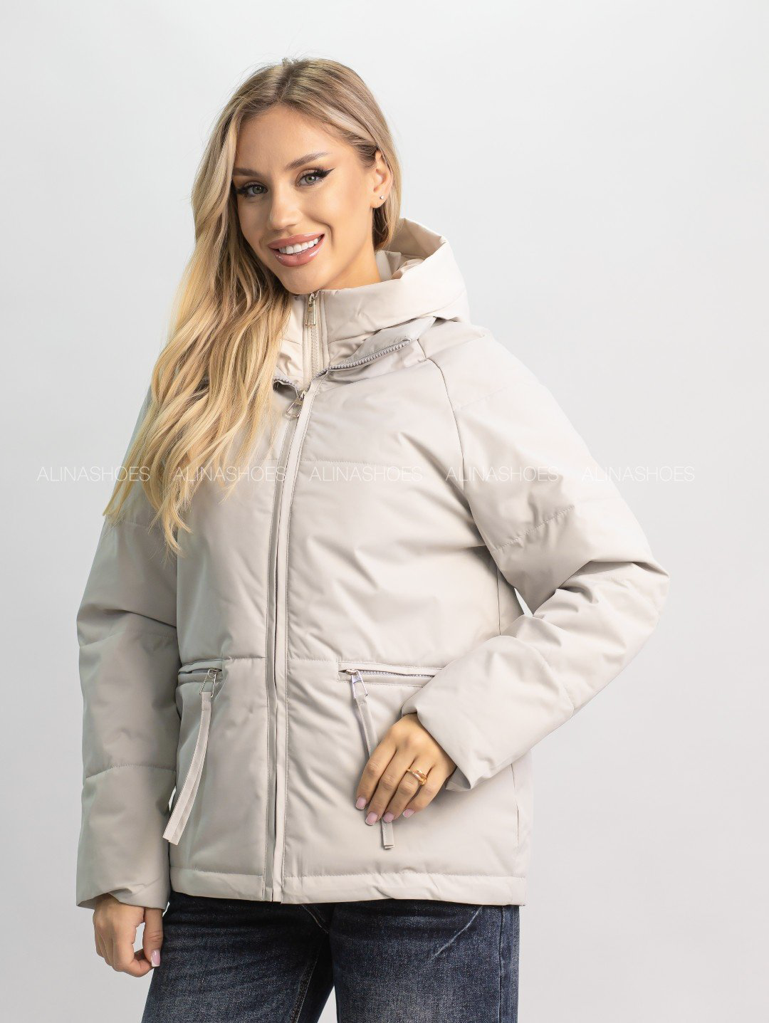 Демисезонная куртка alinashoes серый купить,NaN