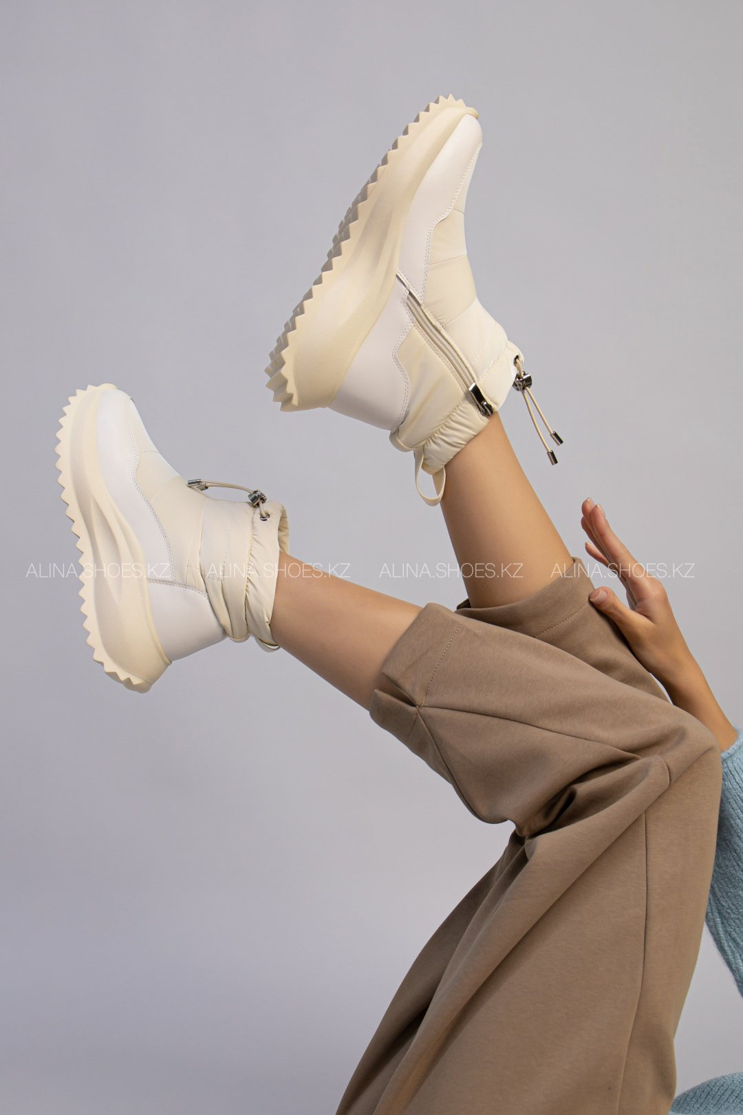 Дутики alinashoes бежевый купить,NaN