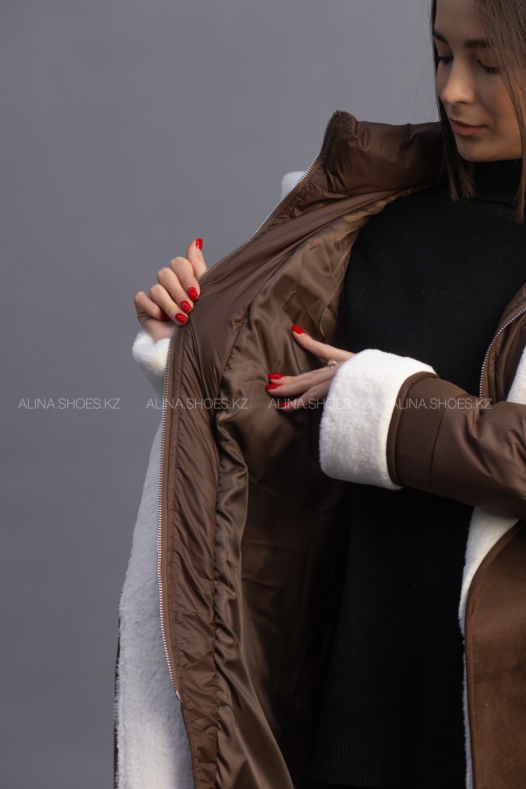 Зимняя куртка alinashoes коричневый купить,NaN