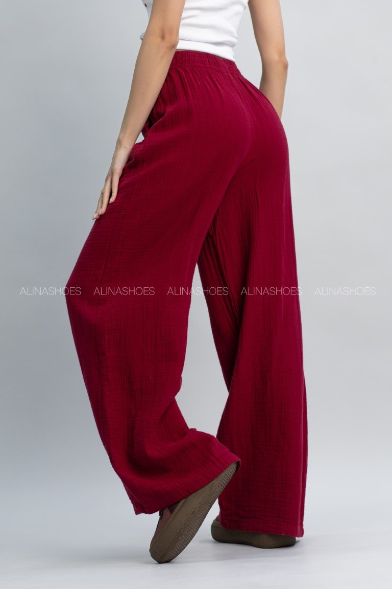 Повседневные брюки alinashoes бордовый купить,NaN